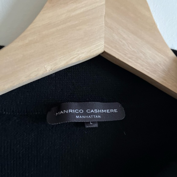 Manrico Cashmere Manhattan 100 Percent Cashmere quarter button polo - Picture 4 of 14